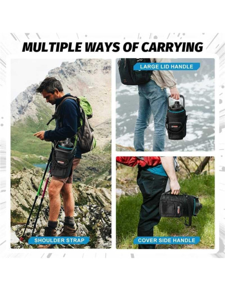 Botella de Agua Aislada NATURE PIONEOR 128 oz Azul Malachite