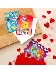 Tarjetas y Stickers de San Valentín Pokémon Hallmark - 24 Unidades 2