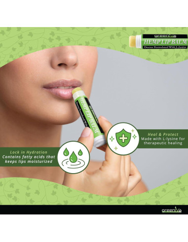 Bálsamo Labial Vegano GreenIVe con Omega 3 y 6, 4g