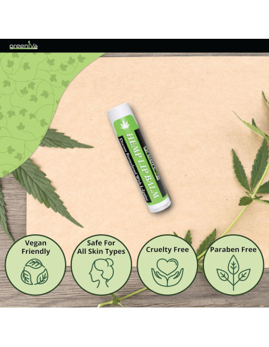 Bálsamo Labial Vegano GreenIVe con Omega 3 y 6, 4g