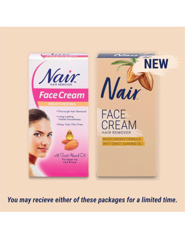 Crema Facial Hidratante Nair para Remoción de Vello 226.8 g
