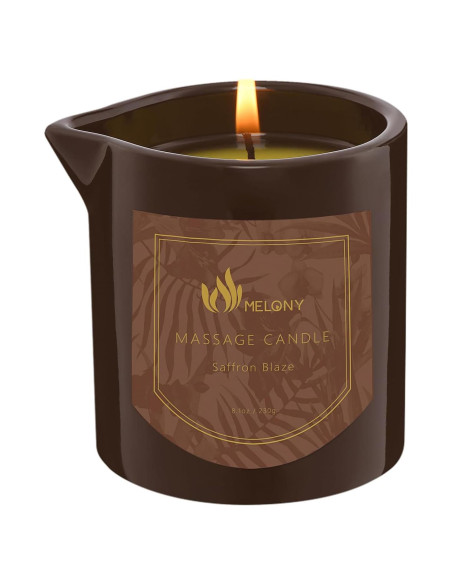 Vela de Aceite de Masaje MELONY Saffron Blaze 230 g - Hidratante