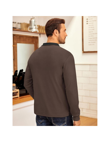 Sudadera de Forro Polar COOFANDY para Hombre Cuello 1/4 Manga Larga