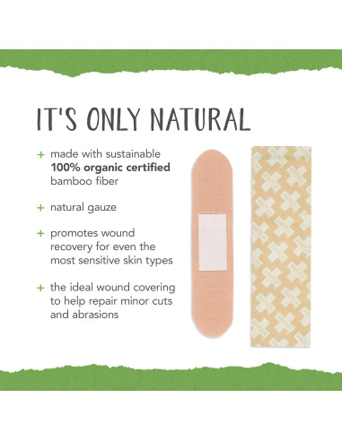 Vendajes Ecológicos PATCH Kids de Bambú Hipoalergénicos 25ct