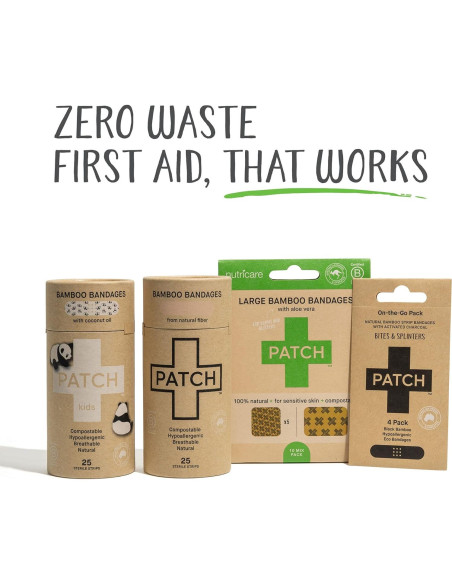 Vendajes Ecológicos PATCH Kids de Bambú Hipoalergénicos 25ct