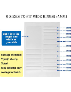 Ajustador de Tamaño de Anillo de Silicona ENHONG 57 PCS 2