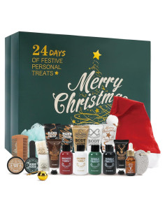 Calendario de Adviento Body & Earth 2025 para Hombres - 24 Regalos de Cuidado de Barba