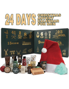 Calendario de Adviento Body & Earth 2025 para Hombres - 24 Regalos de Cuidado de Barba 2