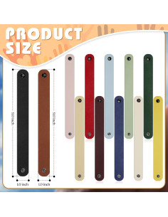 Reginary 12 Pulseras de Cuero en Blanco 22 x 2.5 cm DIY 2