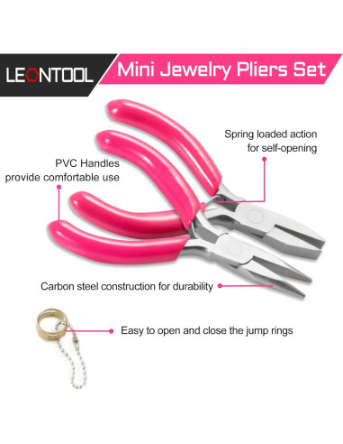 Juego de Alicates Mini 6PCS LEONTOOL 7.62 cm para Joyas