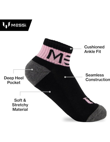 Calcetines de Tobillo Messi para Niños - Paquete de 6 Unidades