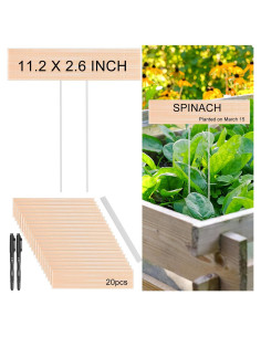 Conjunto de 20 Etiquetas de Plantas Jumbo Youdaju 37 cm Impermeables