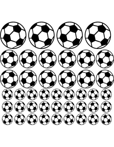 Calcomanías de Fútbol SITAKE 43 Pcs Vinilo Impermeable
