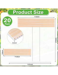 Conjunto de 20 Etiquetas de Plantas Jumbo Youdaju 37 cm Impermeables 2