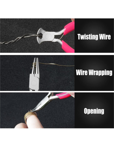 Juego de Alicates Mini 6PCS LEONTOOL 7.62 cm para Joyas