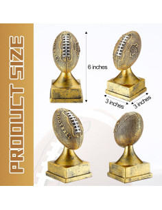 Trofeo de Fútbol Fantasía Wiwiqing 15.24 cm Oro 2