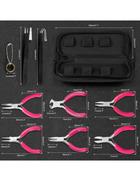 Juego de Alicates Mini 6PCS LEONTOOL 7.62 cm para Joyas