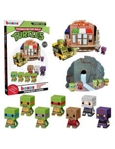 Playset Papercraft Tortugas Ninja Funko - Donatello, Michelangelo, Leonardo, Raphael, Splinter