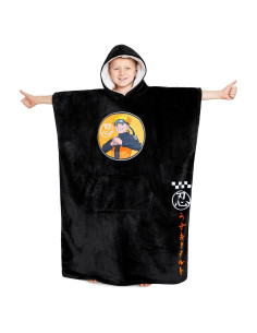 Manta con Capucha de Forro Polar Naruto para Niños - Cálida y Suave