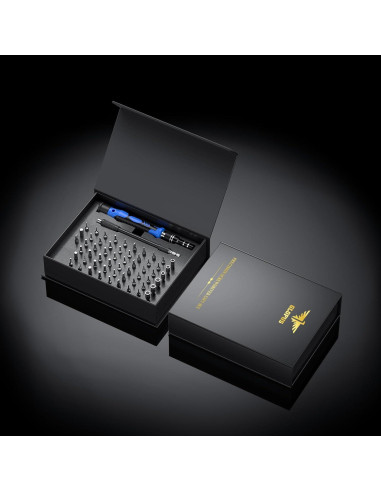 Juego de Destornilladores de Precisión GLOPUS 60 Puntas Negro