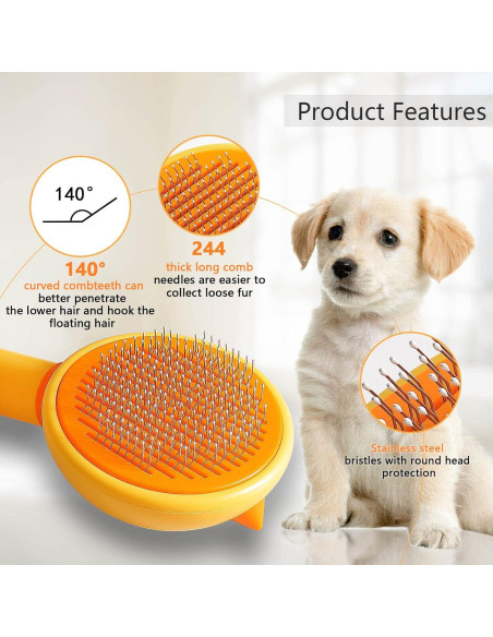 Cepillo de Aseo para Gatos y Perros SONGPET Autolimpiante