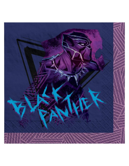 Servilletas de Almuerzo Black Panther 16 Pack 16.5 cm - Marvel