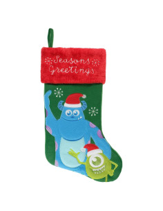 Calcetín de Navidad Ruz Monsters Inc. 50.8 cm Aplique Colorido