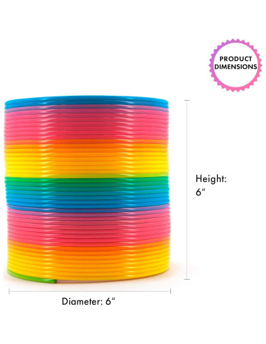 Juguete de resorte gigante Srenta arcoíris 15.24 cm para niños