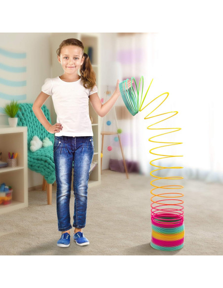 Juguete de resorte gigante Srenta arcoíris 15.24 cm para niños