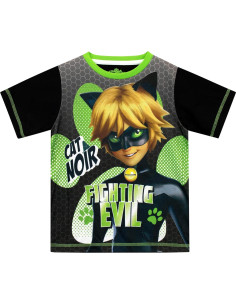 Pijamas para Niños Cat Noir Miraculous Ladybug Verde Lima 2