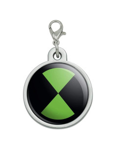 Etiqueta Identificación Metal Cromado Mascotas Ben 10 30mm