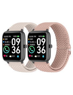 Paquete de 2 bandas elásticas nylon 22mm Sunnyson para reloj