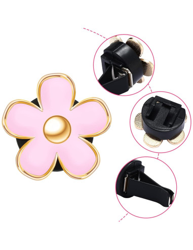 Clip de Ventilación de Aire Frienda 8 Pcs Flor Decorativa
