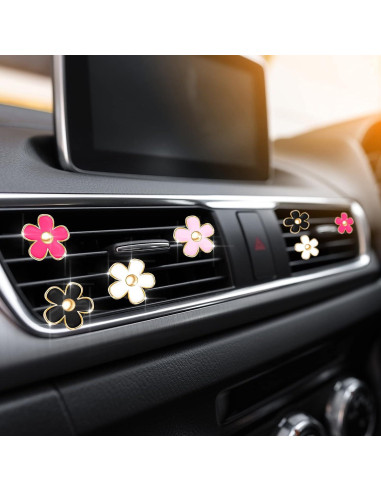 Clip de Ventilación de Aire Frienda 8 Pcs Flor Decorativa