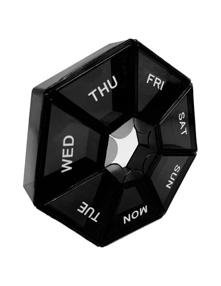 Organizador de Pastillas Diarias LIEBCTRL Negro 7 Días