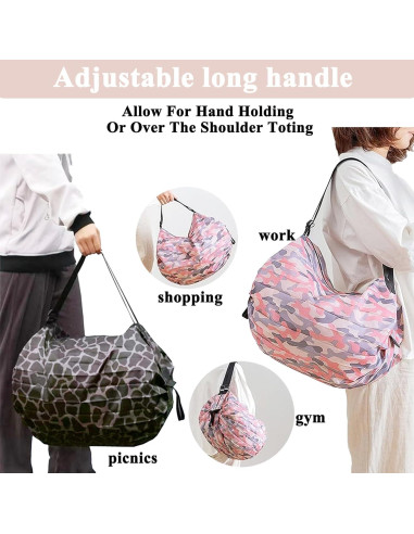 Bolsa de Viaje Plegable Dos & Nueve - 2 Pack Rosa y Azul