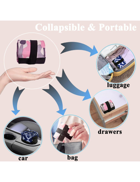 Bolsa de Viaje Plegable Dos & Nueve - 2 Pack Rosa y Azul