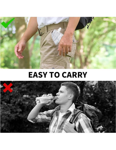 5 Botellas de Agua Plegables 1L Gosknor para Senderismo