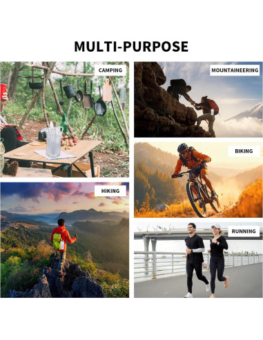 5 Botellas de Agua Plegables 1L Gosknor para Senderismo