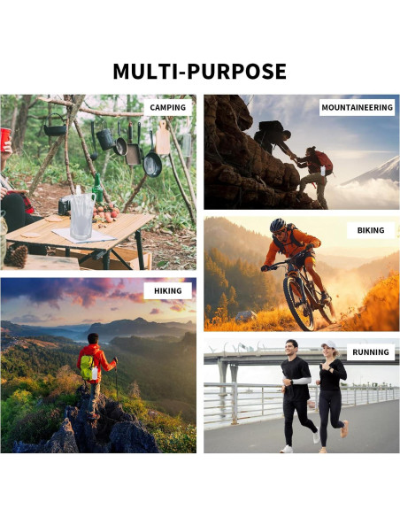 5 Botellas de Agua Plegables 1L Gosknor para Senderismo