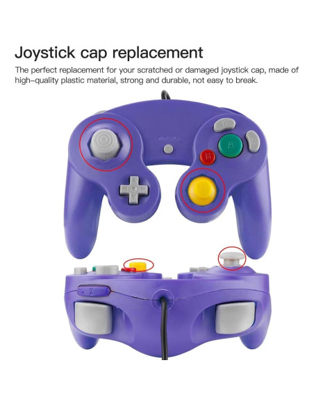 10 Tapas de Silicona para Joystick Nintendo GameCube BLUE ELF