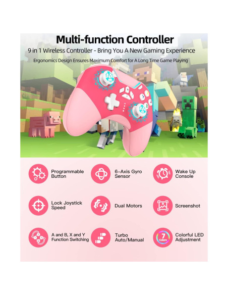 Controladores de Juego Bluetooth Aghi para Nintendo Switch