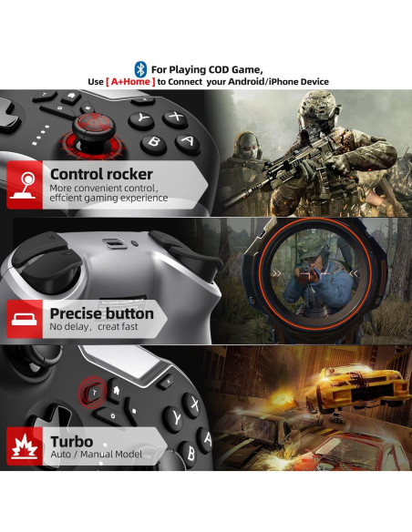 Controladores de Juego Bluetooth Aghi para Nintendo Switch