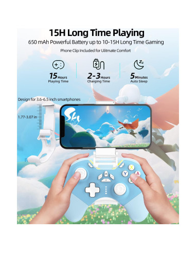 Controladores de Juego Bluetooth Aghi para Nintendo Switch