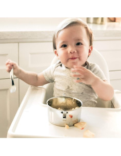 Juego de Vajilla Infantil Acero Inoxidable Kiddobloom Rana 3 Piezas 2