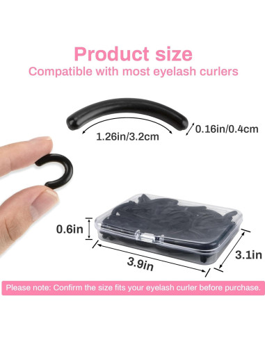 80 Almohadillas de Silicona para Rizador de Pestañas PL
