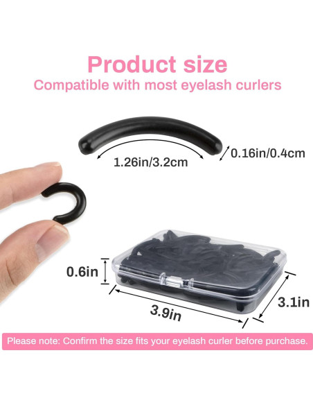 80 Almohadillas de Silicona para Rizador de Pestañas PL