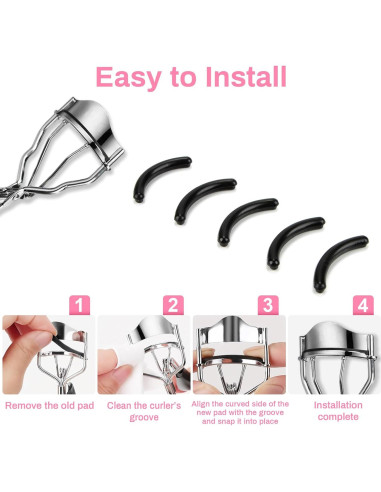 80 Almohadillas de Silicona para Rizador de Pestañas PL