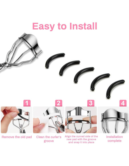 80 Almohadillas de Silicona para Rizador de Pestañas PL