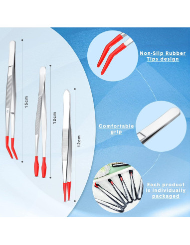 Set de 6 Pinzas de Goma Mixweer para Joyería y Manualidades